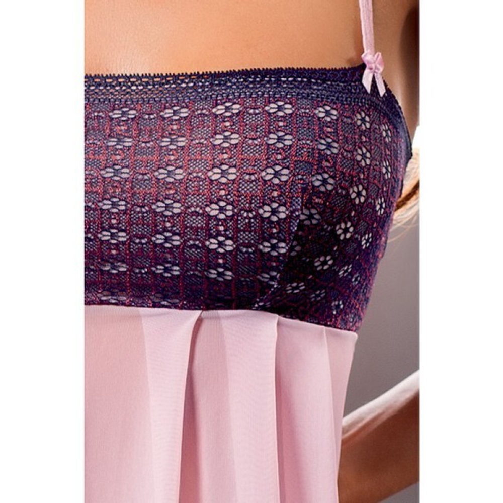 Светло-розовая сорочка Muna Chemise XXXL (52-54 ) (Цвет: розовый, фиолетовый)