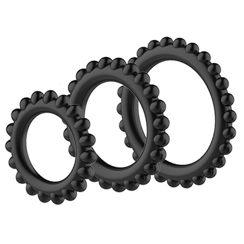 Набор из 3 эрекционных колец 3,3см, 3,8см и 4,3см Baile Titan BI-210143