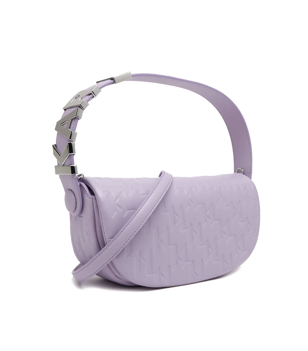 кожаная сумка через плечо k/swing md baguette Karl Lagerfeld - лавандовый(230W3089)