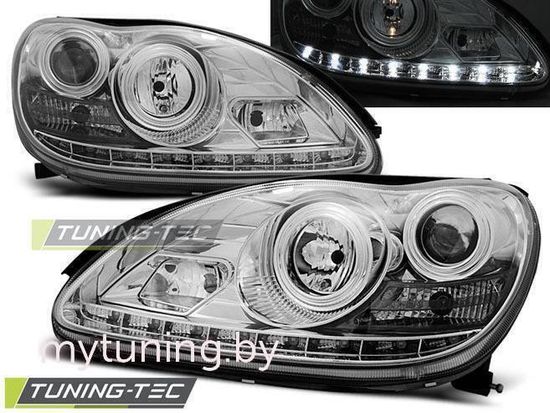 Передние фары daylight chrome для Mercedes S W220