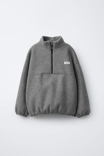 ZARA Х BENSIMON ® ТОЛСТОВКА С ВЫСОКИМ ВОРОТНИКОМ, СЕРЫЙ МЕЛАНЖ