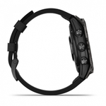Смарт часы Garmin Epix Pro (Gen 2) Sapphire Edition 47 мм, титановый, угольно-серый DLC, черный кожаный ремешок