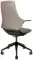 Кресло офисное Han LB серая кожа алюминевая крестовина