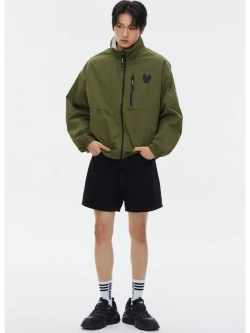 Двусторонняя куртка с высоким воротом