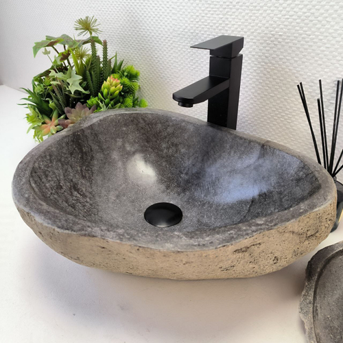 Раковина из речного камня RS-63566 (48*37*15) 0122