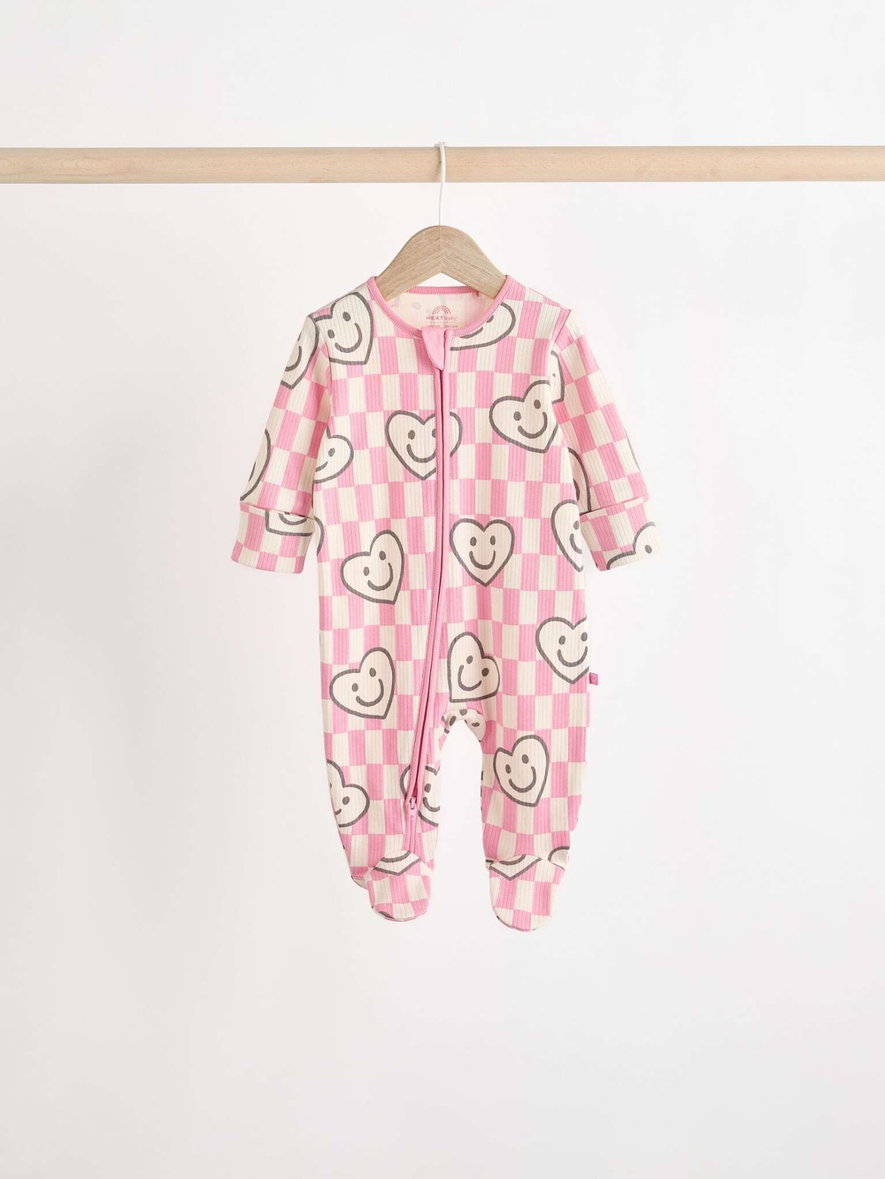 Комбинезон / Cлип для малышей Next B61-422, 3 шт., Бежевый, Розовый