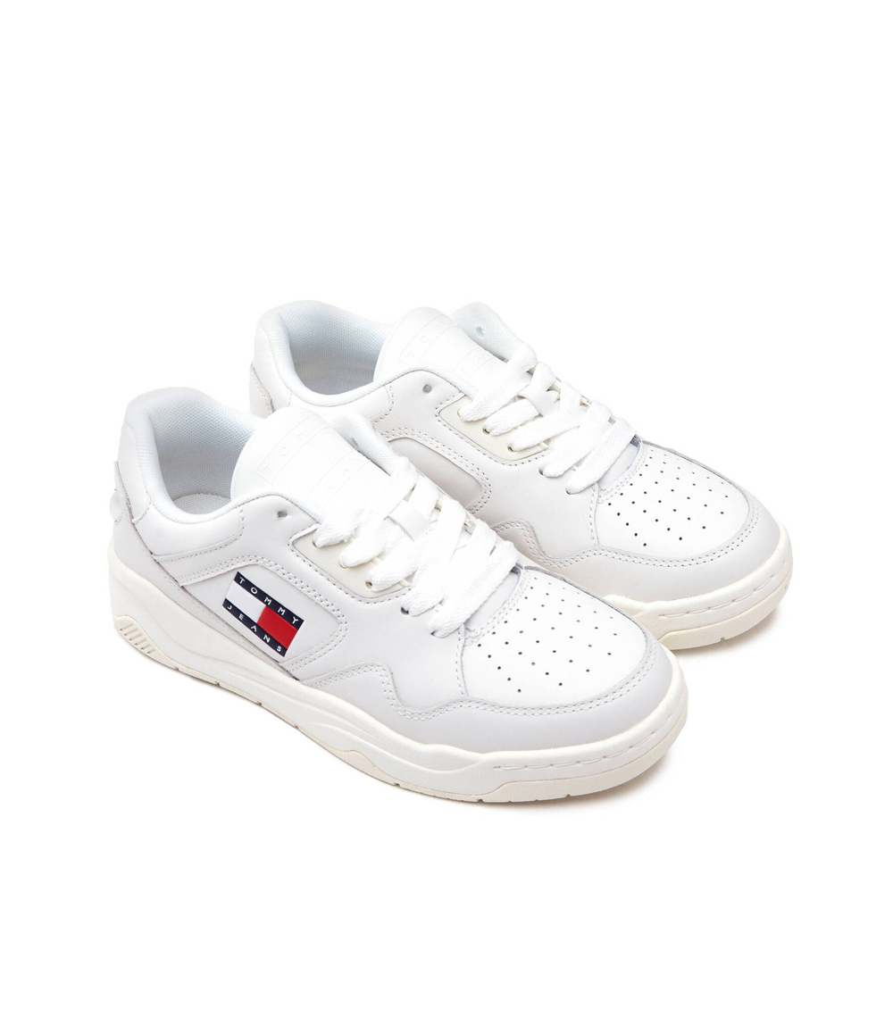 Кожаные кроссовки new basket Tommy Jeans - белый(EN0EN02524)