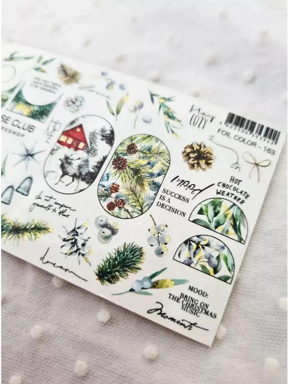 Lucky Rose Слайдеры наклейки для ногтей Foil 163