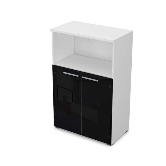 9Ш.017.8 Шкаф средний со стеклом и нишей (800*450*1245)