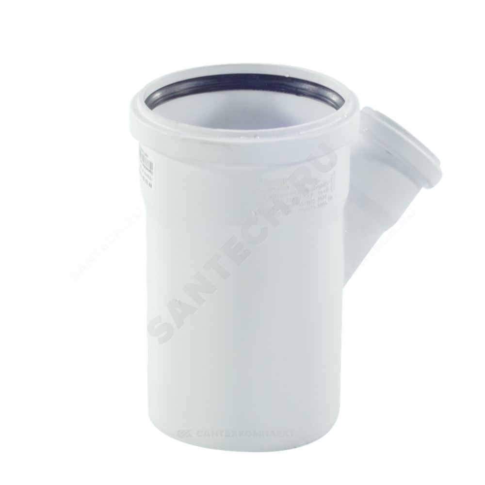 Тройник PP-H переходной бесшумный белый RAUPIANO PLUS Дн 110х50х87гр б/нап в/к Rehau 11213241002