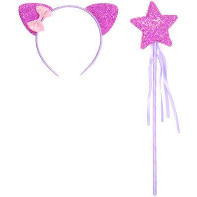 Набор карнавальный «Сказочная кошка» (ободок, палочка), микс