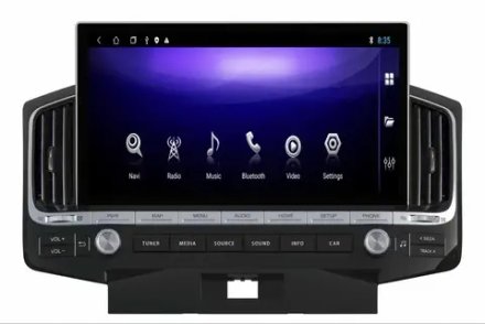 Магнитола для Toyota Land Cruiser 200 2007-2015 (экран климата внизу) - Carmedia KP-T1301 монитор 13.3" на Android 10, 6/128Гб, CarPlay, 4G SIM-слот