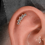 Кластер "Prium 5 Stones" - Желтое золото - White CZ