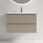 Тумба подвесная SANCOS Snob R 790х390х500, c двумя ящиками оснащенными доводчиками, Beige Soft , арт.SNR80/39CE