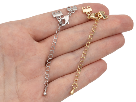 Застежка для многоярусных украшений с карабином, 12мм (уценка)