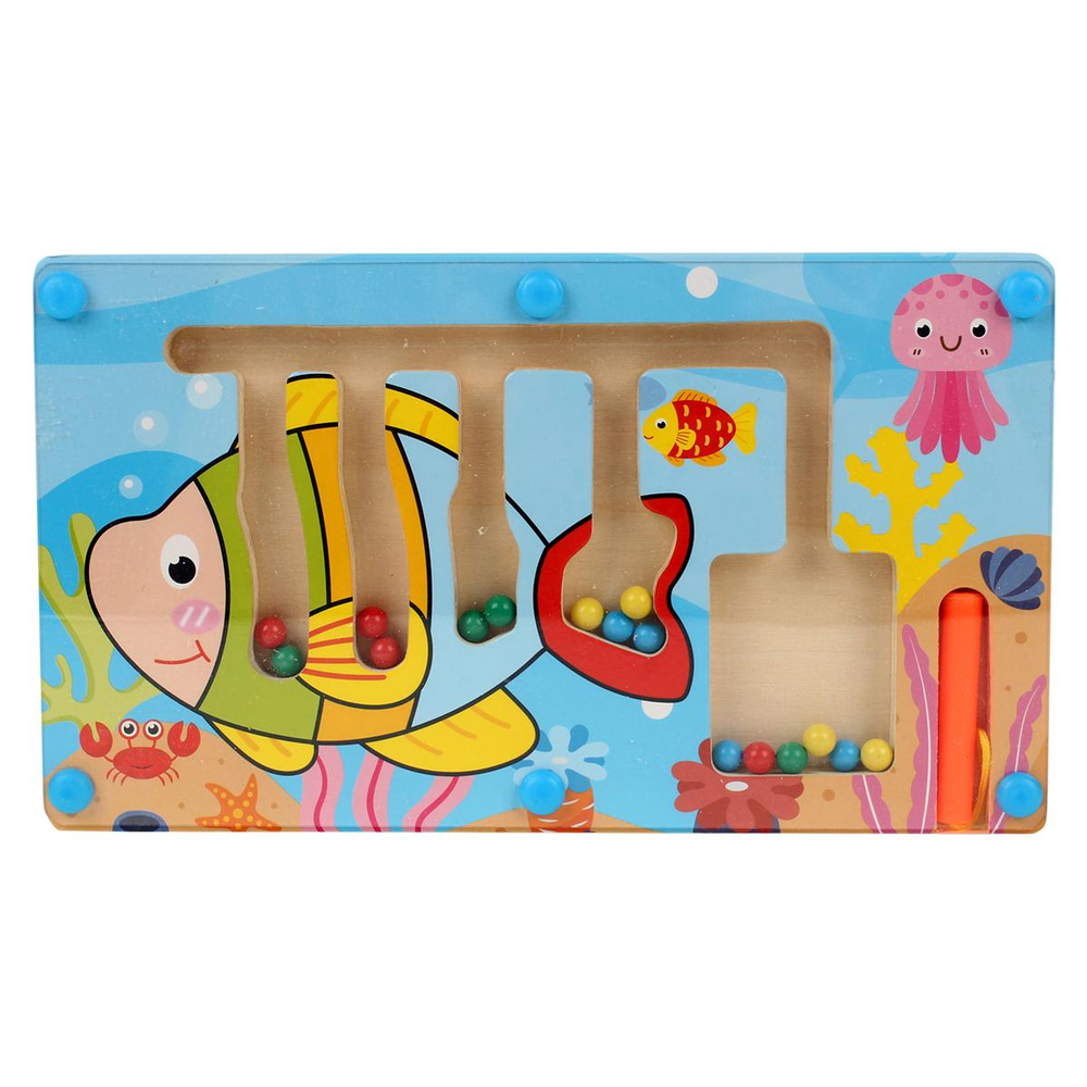 Развивающая игрушка деревянная Лабиринт магнитный в ассортименте мал, C-41911