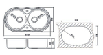 Кухонная мойка OULIN 362 схема