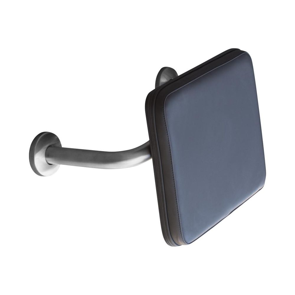 Спинка для туалета настенная полиуретан/нерж. сталь NOFER 15075.N чёрный