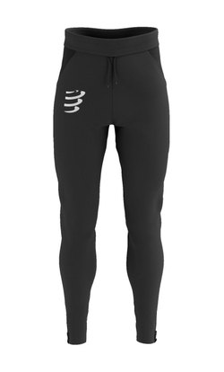 Теннисные брюки Compressport Hurricane Windproof Seamless Pants - black
