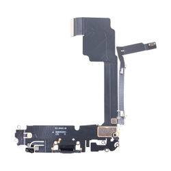 Шлейф для Apple iPhone 15 Pro Max на системный разъем/микрофон Черный - Премиум