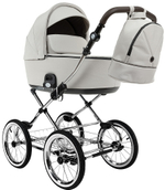 Детская коляска Roan Bass Next Classic d14 2.0 3 в 1 с автокреслом Tutis Elo Lux EduSky Black BSNC/94/2 Marzipan/Black/руч.Cappuccino