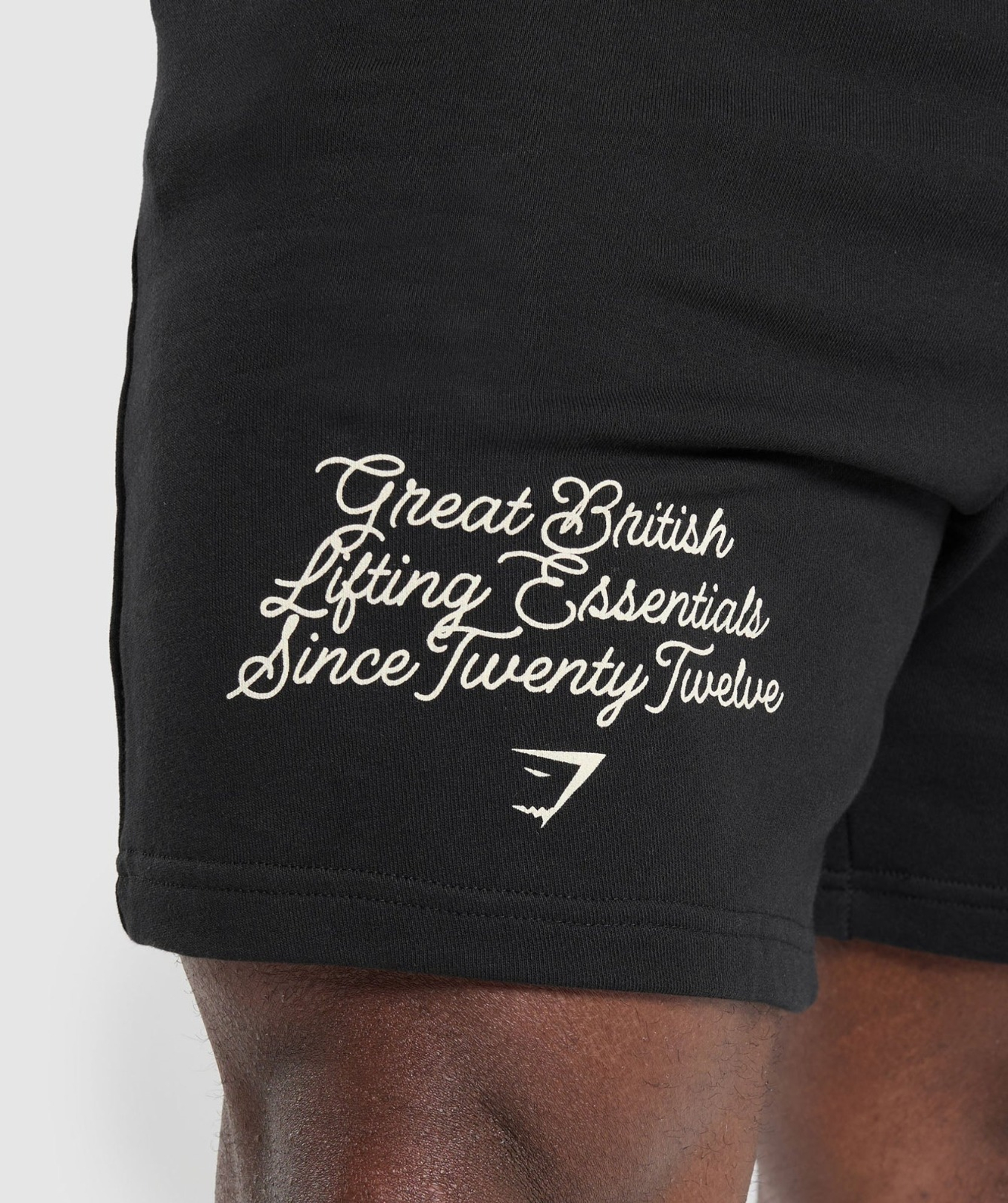 Шорты GYMSHARK Campus Graphic Shorts Black