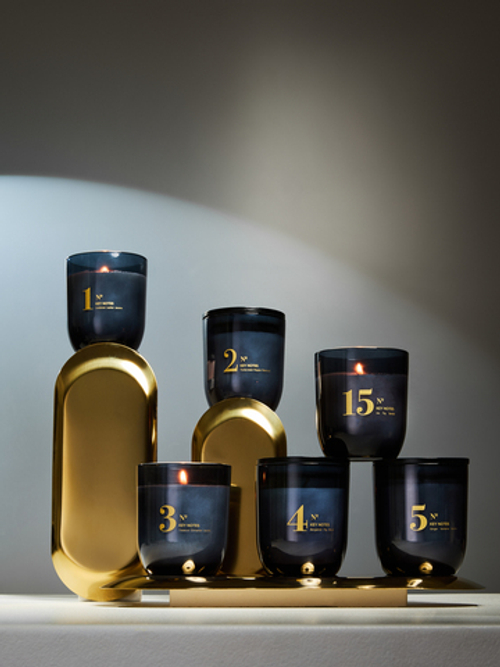 Свеча ароматическая в стекле №4 нотами бергамота, инжира и мускуса Press Gurwitz Perfumerie, 220 мл