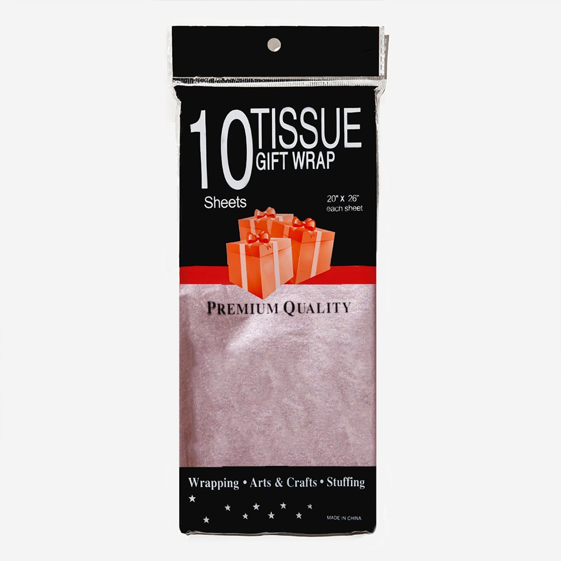 Тишью "Розовая блестящая", 500*680мм