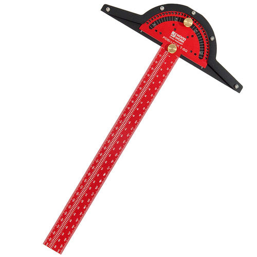 Линейка разметочная профессиональная 300 мм с транспортиром RUL-300P