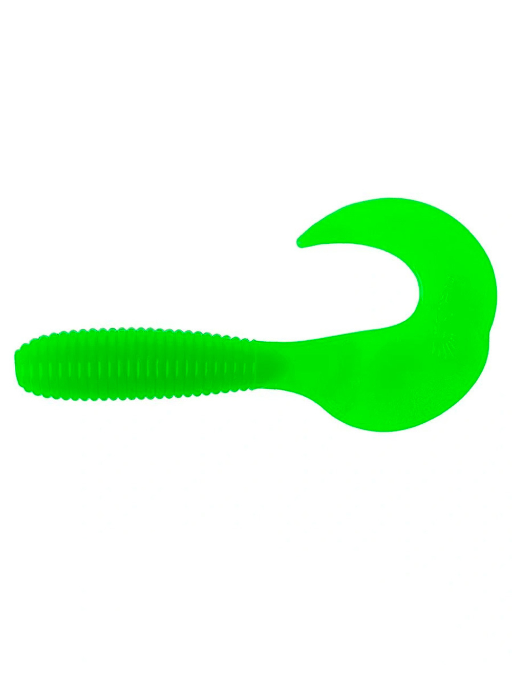 Твистер несъедобный Helios Credo 3,35"/8,5 см White & Green 20шт. (HS-11-016-N-20)