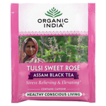 Organic India, Черный чай Ассам, сладкая роза тулси, 18 пакетиков для заваривания, 36 г (1,27 унции)