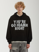 Мужская Толстовка You're Goddamn Right Fade Washing