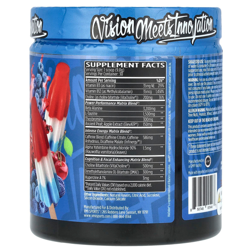 VMI Sports, KXR, предтренировочный комплекс, Patriot Pop, 270 г (9,5 унции)