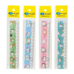 Линейка Basir пластиковая, серия "Кошка", с рисунком котиков на корпусе, 15 см