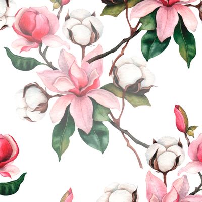 Магнолия и хлопок