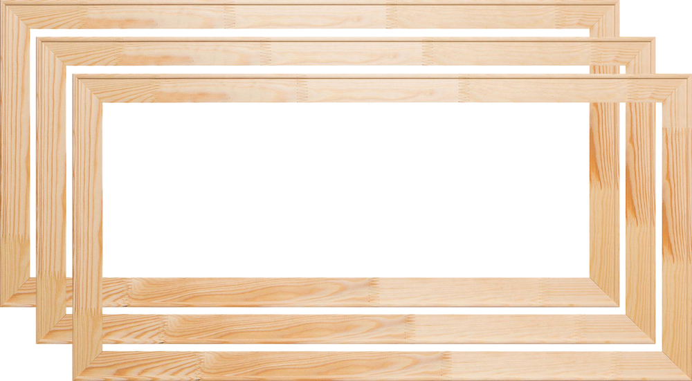 Глухой подрамник 30x80 см. (с перекладиной) сеч. 40х18 мм. (3 штуки)