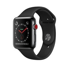 Apple Watch Series 3 Cellular 42mm Stainless Steel Case with Sport Band (Space Black)