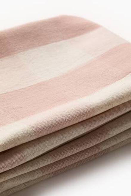 H&M HOME НАБОР КУХОННЫХ ПОЛОТЕНЕЦ В КЛЕТКУ ( 2 ШТ.), СВЕТЛО-РОЗОВЫЙ