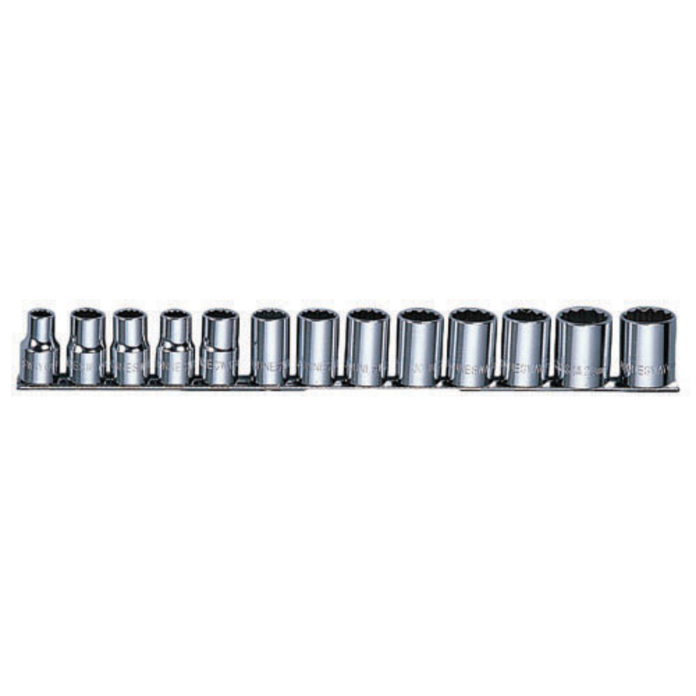 S05H4113S Набор головок торцевых 12-гранных MAXI-DRIVE 1/2"DR на держателе, 10-24 мм, 13 предметов