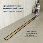 Душевой трап RGW SDR-51Gb 76215160-06 60 золото брашированное