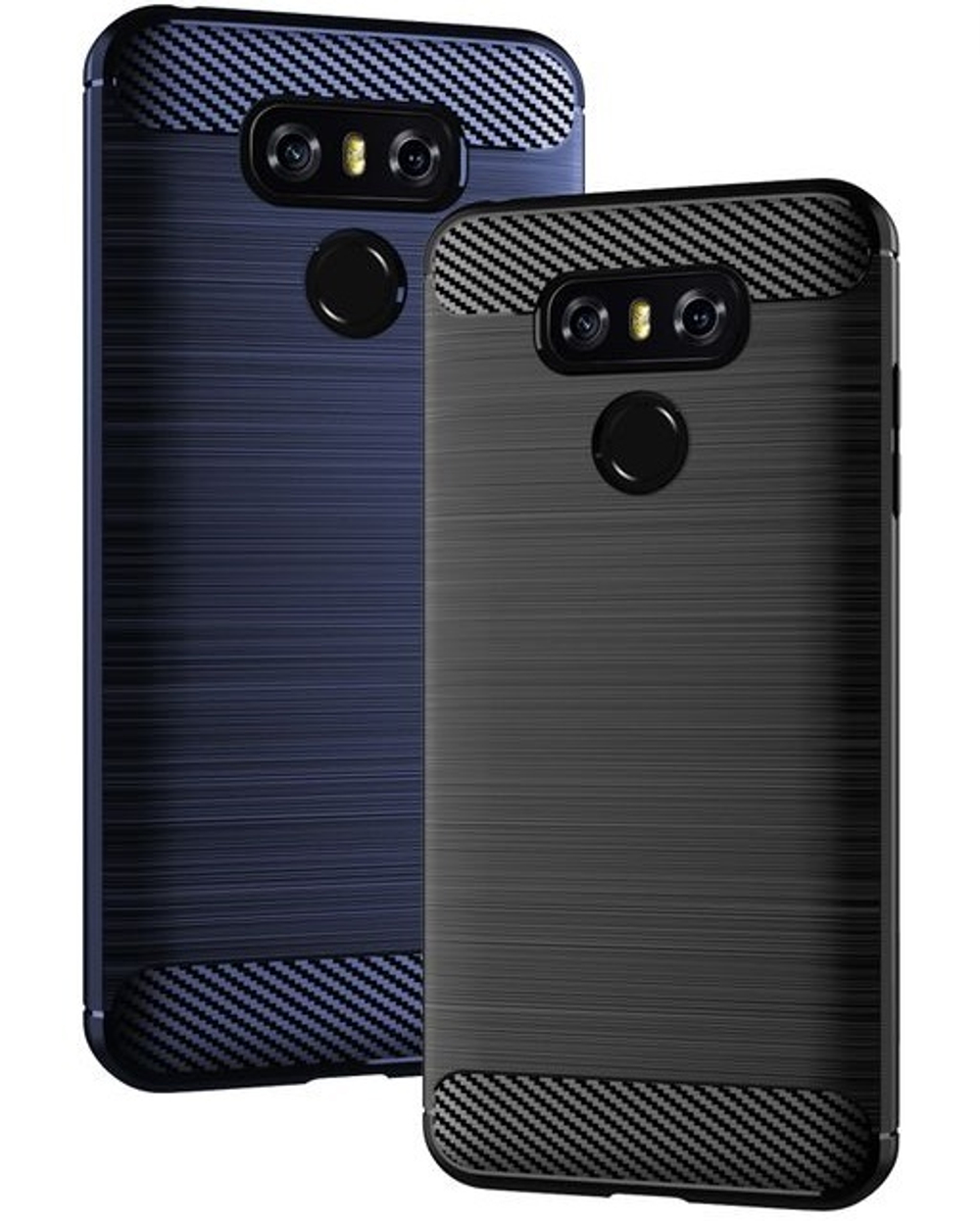 Чехол для LG G6 (G6+) цвет Black (черный), серия Carbon от Caseport