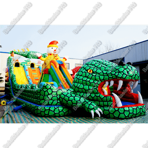 Коммерческий надувной батут "Большие крокодилы"