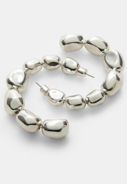 STRADIVARIUS Массивные серьги, серый