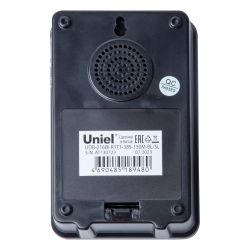 UDB-016W-R1T1-38S-150M-BL-SL Звонок беспроводной. Радиус действия 150м. Черный с серебристым. ТМ Uniel