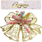 Украшение новогоднее «Лесные колокольчики» 27*20 см, Золото