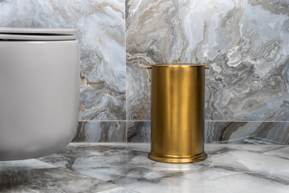 Мусорное ведро с вращающейся крышкой Boheme 10916-BR Bronze