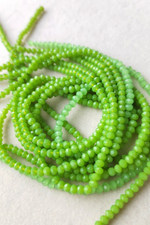 сгр32-яб Стекло гранёное 3*2мм, рондель, яблочный, 39см