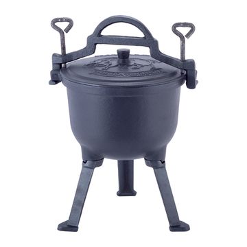 Котелок чугунный 7 л. на ножках с антипригарным покрытием Kamille KM 4801M