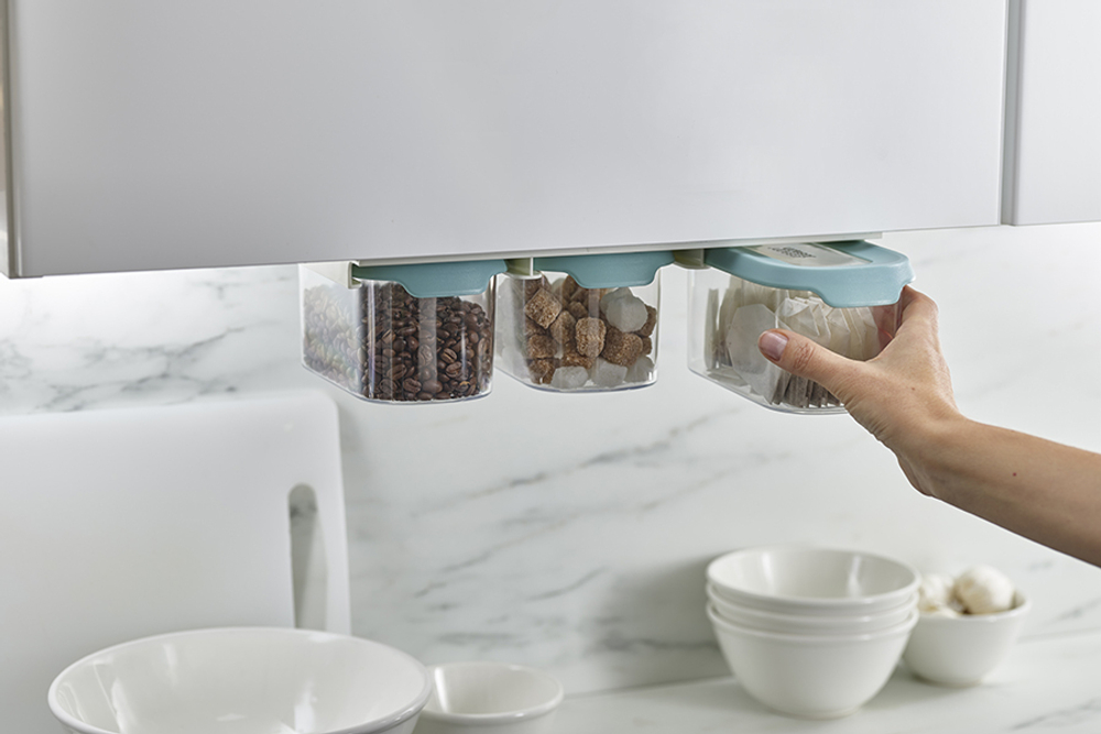 Набор подвесных контейнеров cupboardstore, 900 мл, светлый опал, 3 шт.