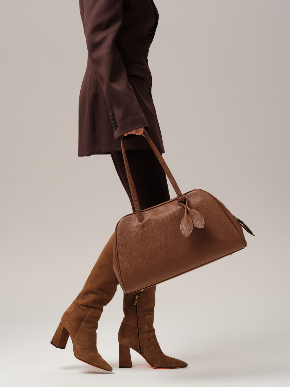 Кожаная сумка DBR 31338 темный орех